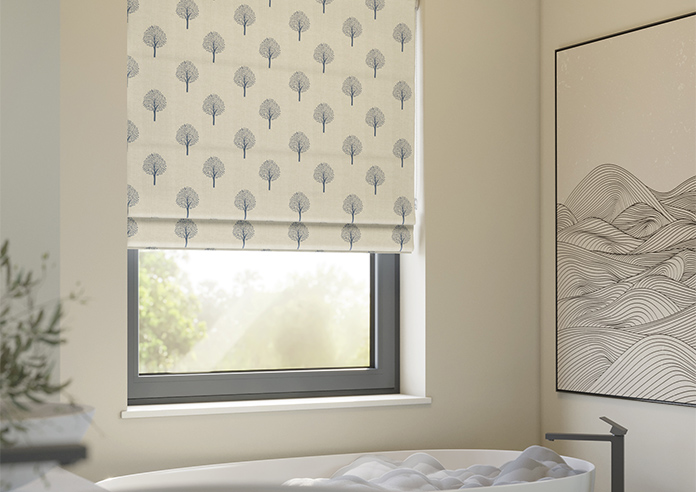 Emily Bond Yew Tree, Navy - Twist&Fit Roman Blind - Image 5